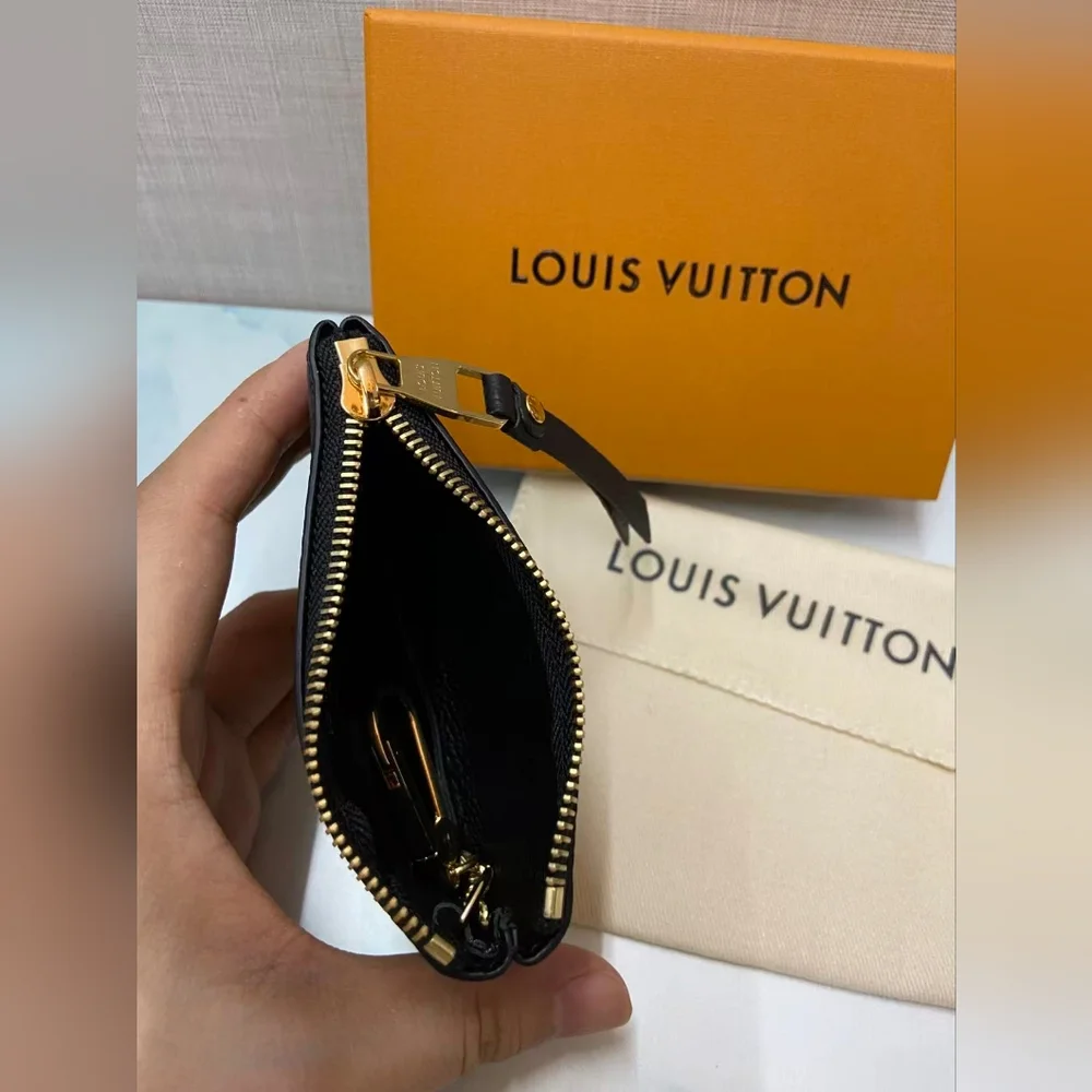Louis Vuitton Monogram Large Patch Coin Pouch - Black & Beige